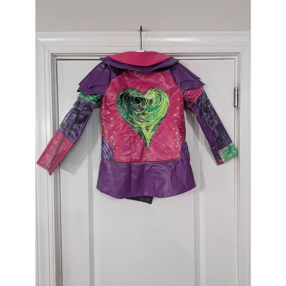 Disney the Descendants Faux Leather Jacket kid's size medium purple costume - Picture 4 of 6